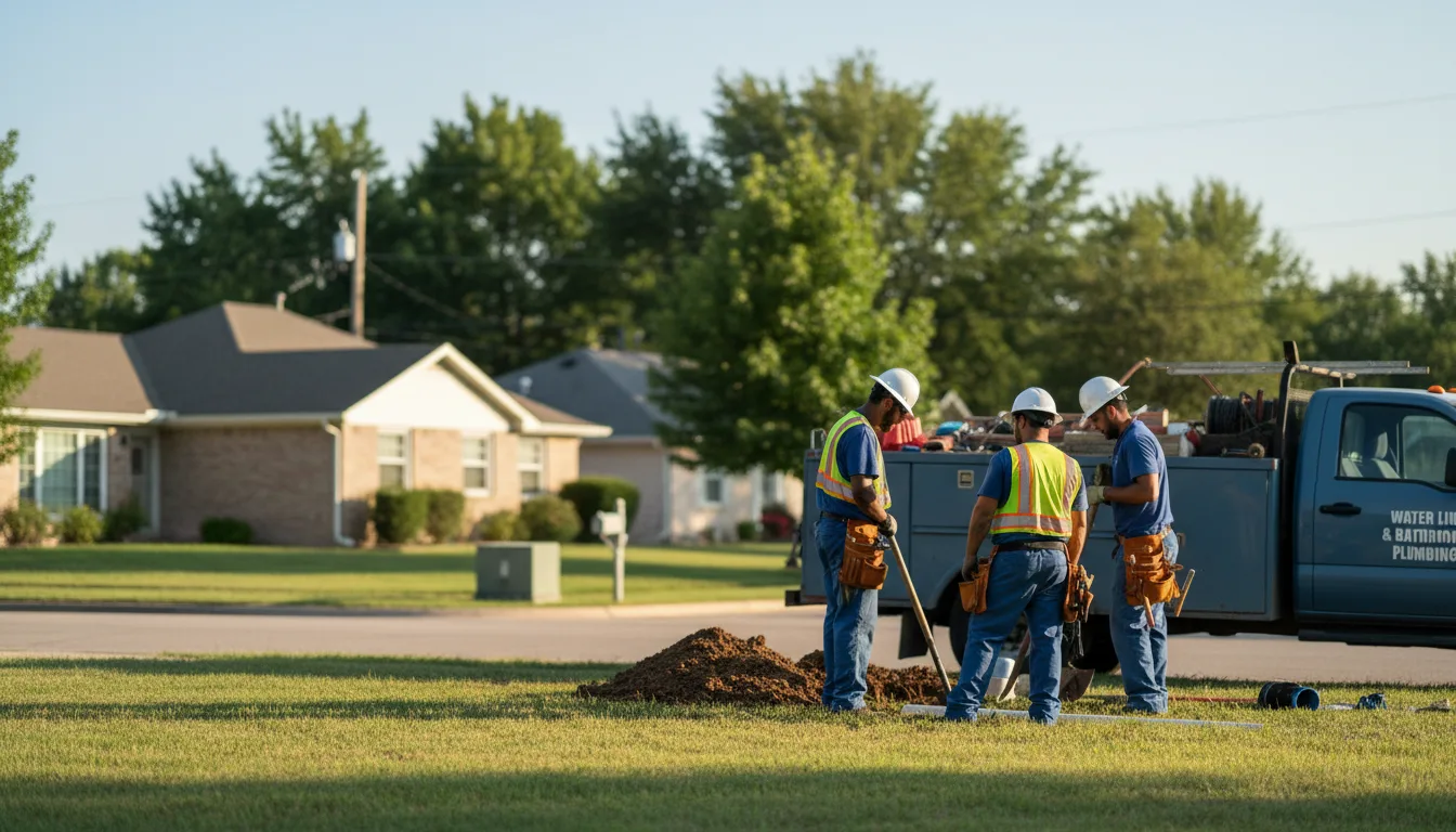 Residential water line and bathroom plumbing service in Bacliff, TX